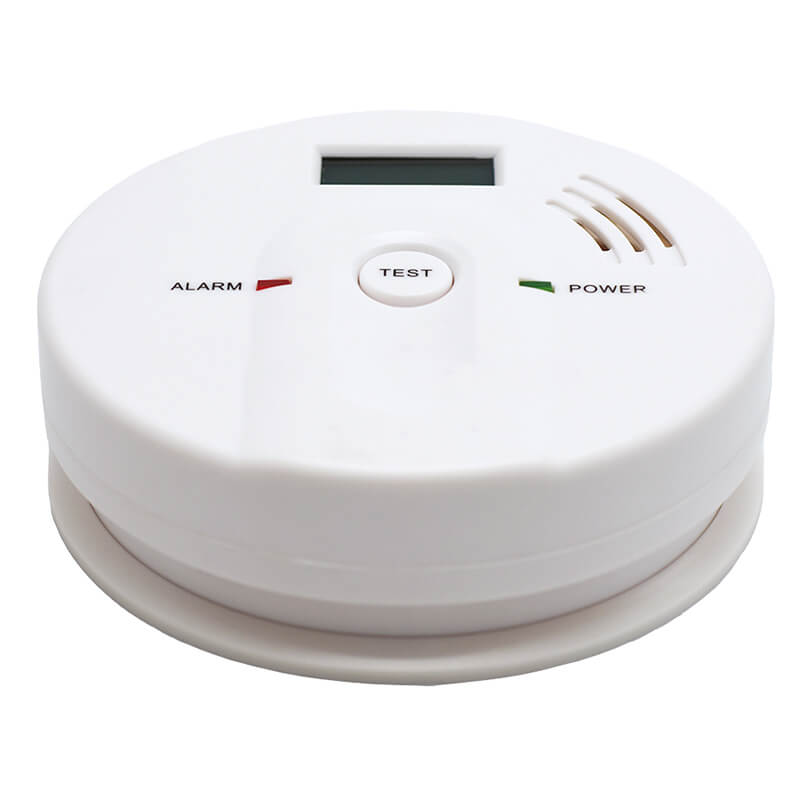 Fixed fire alert life saver carbon monoxide detector sensor alarm with lcd