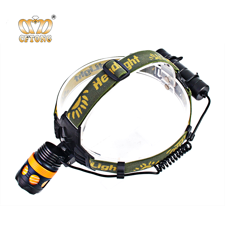 Multi-function New zoomable 10W high power USB rechargeable head light LED torch