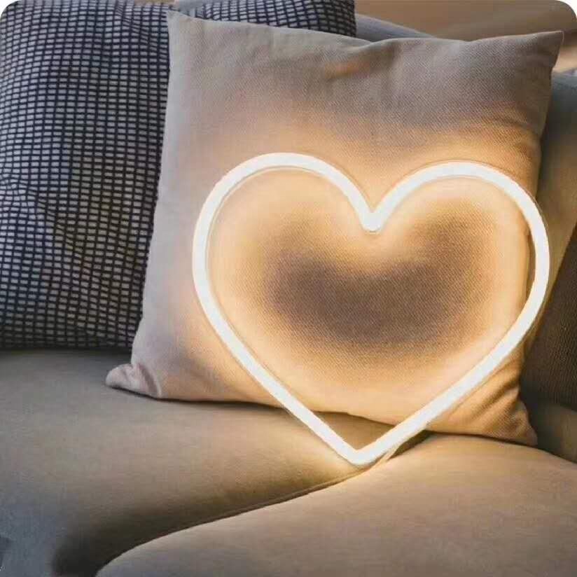 Warm white led neon light square flex rope
