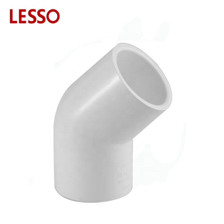 LESSO ASTM standard PVC SCH 40 Schedule 40 fittings 45 degree elbow