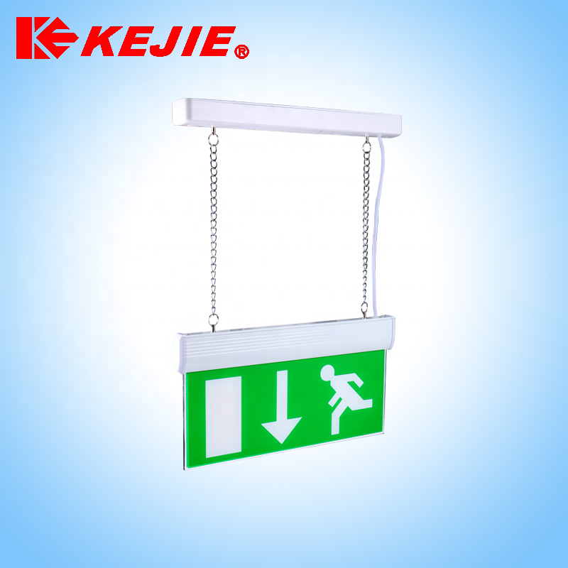 2019 Hot Sale Kejie Double Sides Luminous exit sign / LED Emergency Exit Light