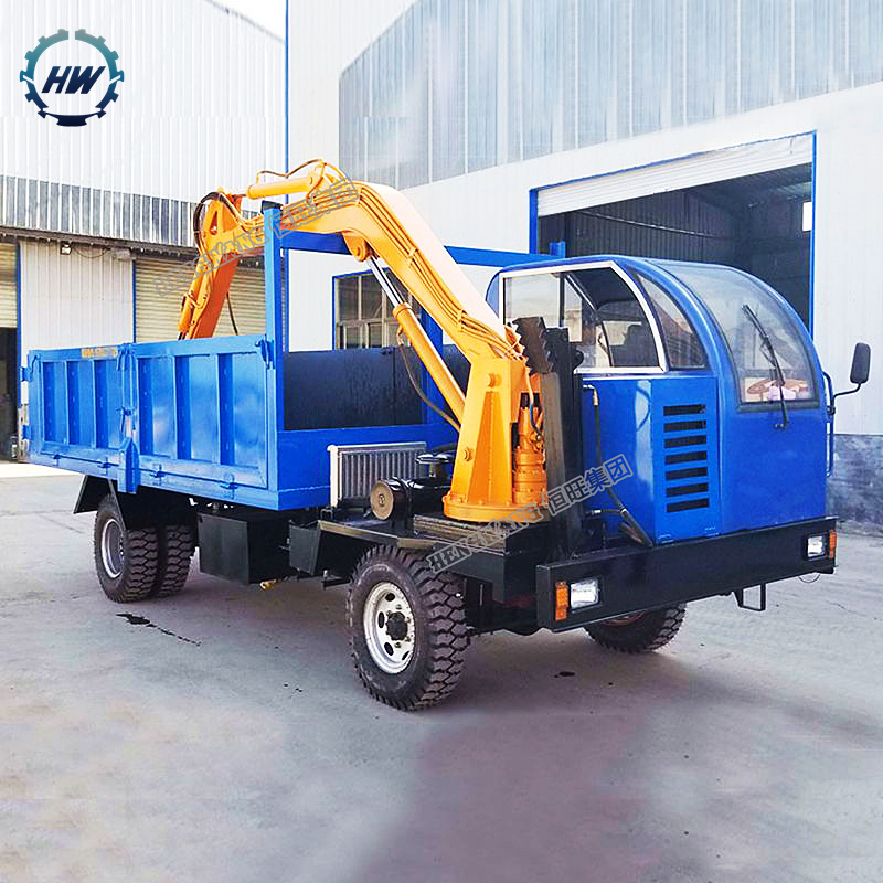 Wheel Dump Truck mounted excavator and crane all-in-one machine