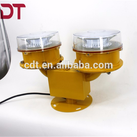 Red Flashing Medium intensity Dual aviation light,Twin Obstruction Light for Communication Towers