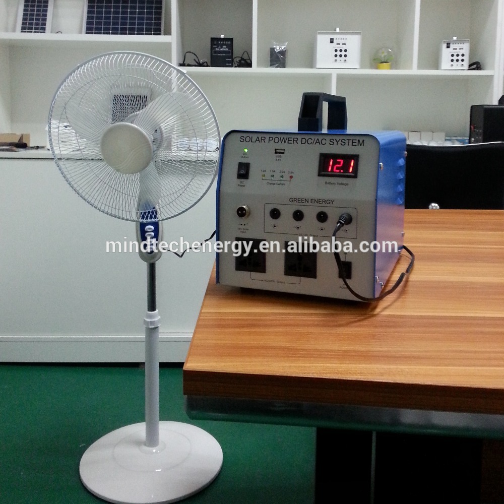 Portable solar fan & lighting system with Inverter