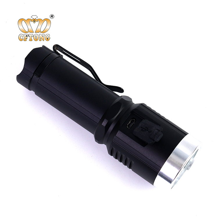 Portable ZOOM  3w USB rechargeable  aluminium alloy search LED flashlight