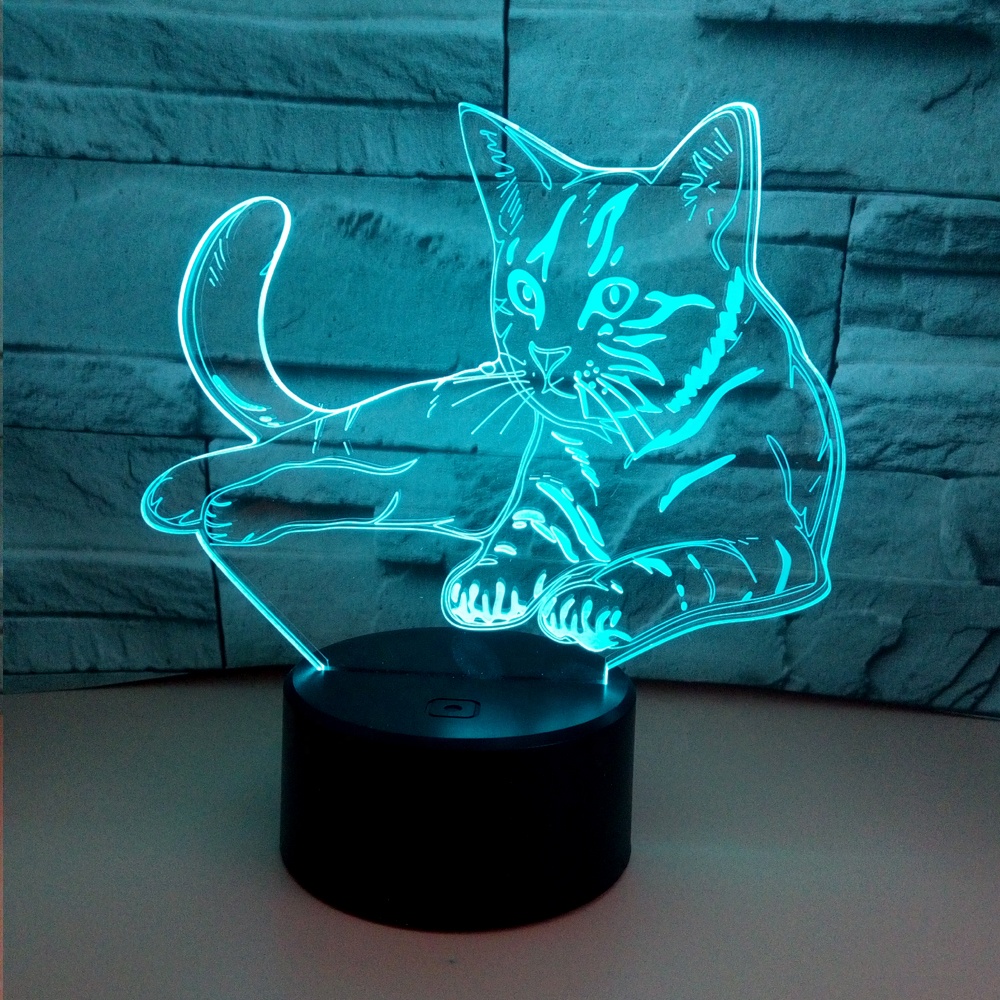 Hot Sale AA Battery USB Plug 7 colors  3D LED Night Light factory price