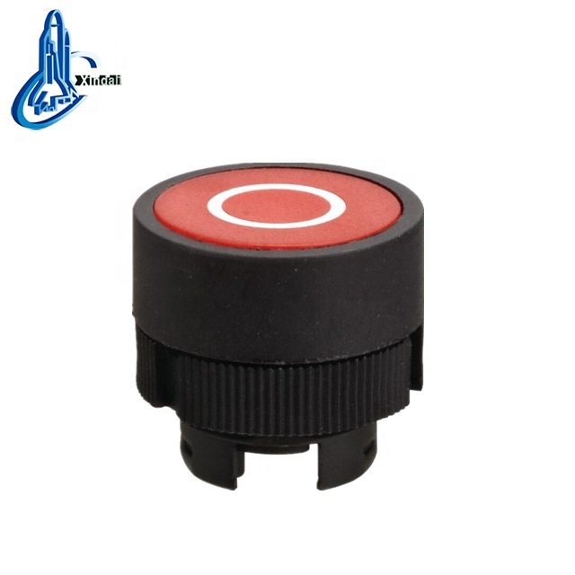 good quality flush red 22 mm push button switch head/button part head LAY5-EA432