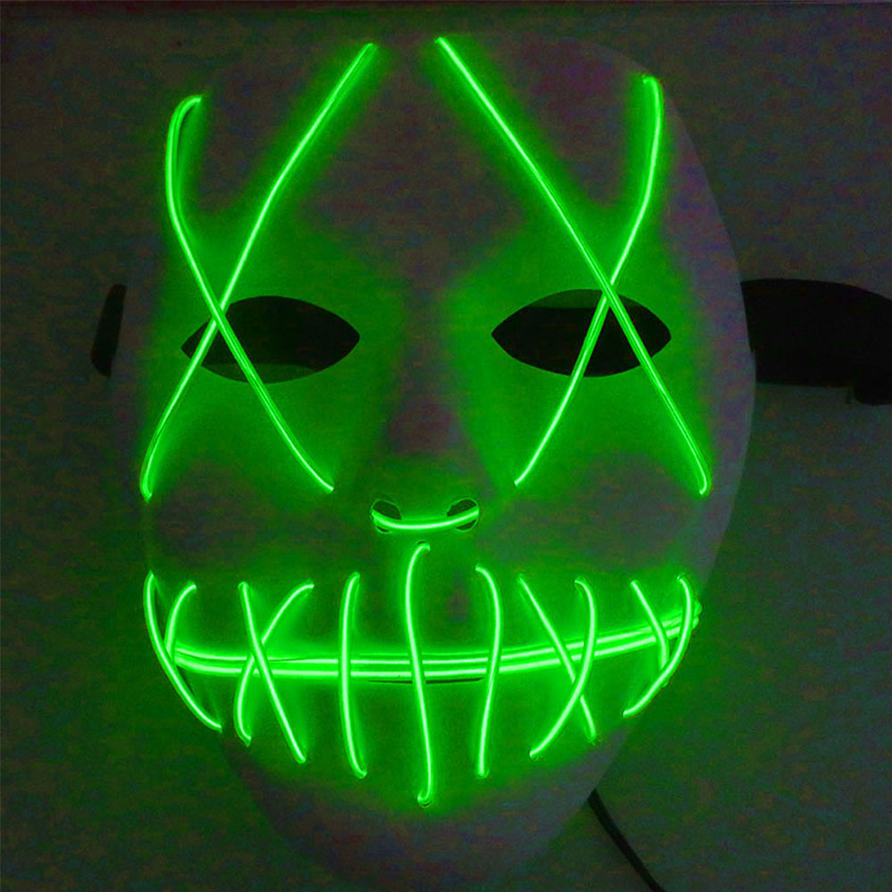 Halloween party neon signage cool purge led face mask party neon mask for Halloween