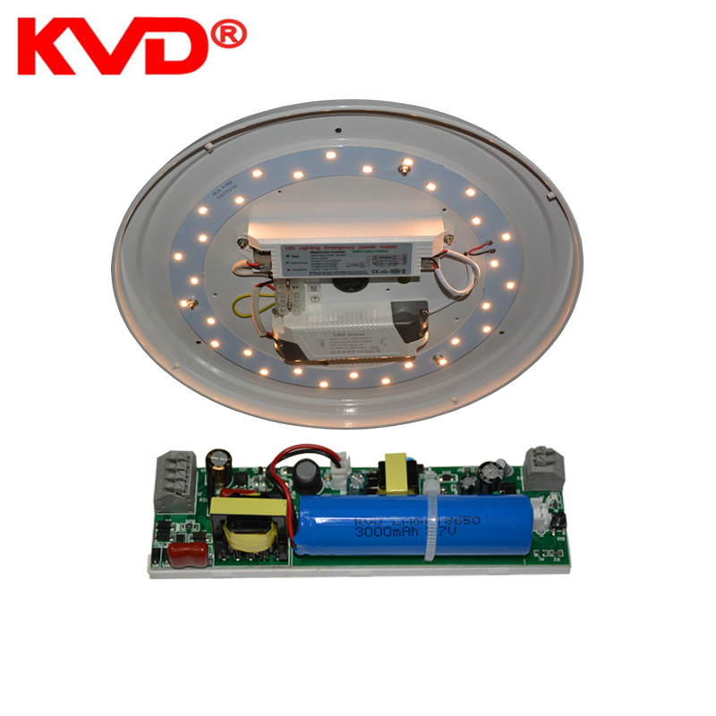 KVD 3W emergency power LED Recessed Panel Light with rechargeable emergency battery backup Kit