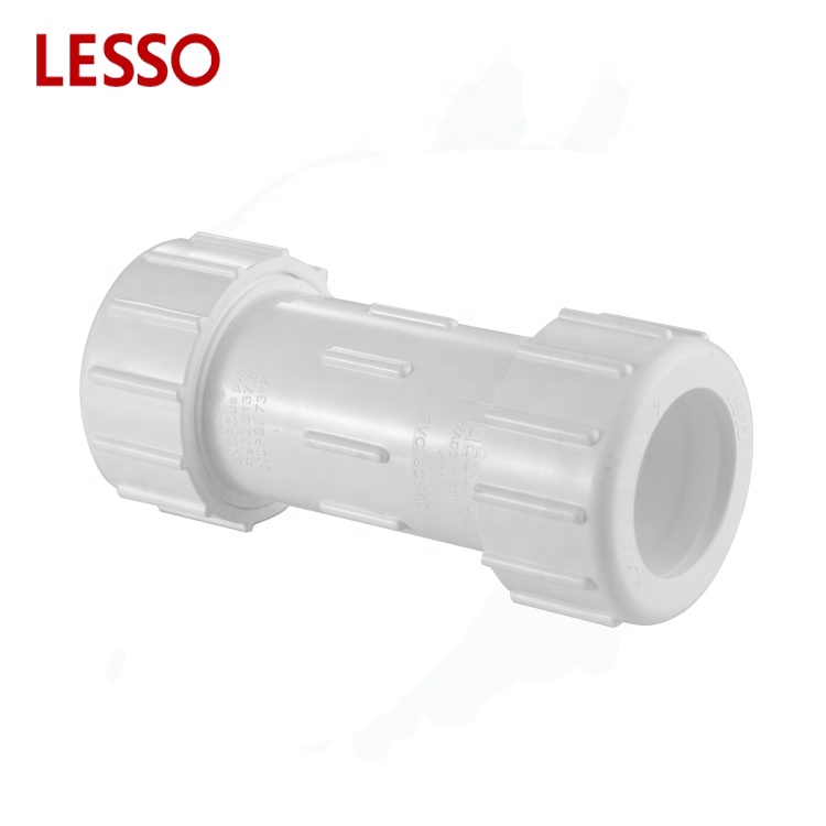 LESSO ASTM standard PVC SCH 40 Schedule 40 fittings compression coupling