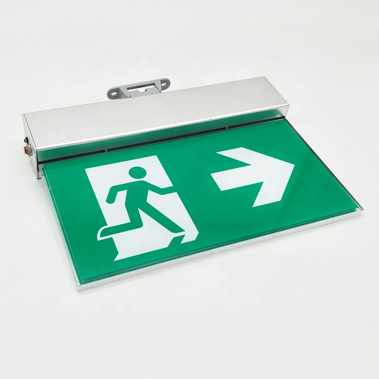 Universal hanging mount emerg exit safeti sign