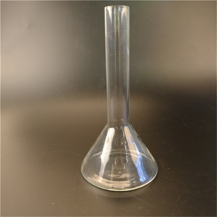 2L laboratory conical shape blown glass measuring tool bottle with narrow neck recycled triangle volumetric flask