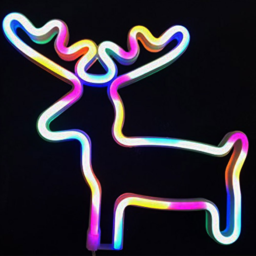 Christmas decor deer led light outdoor decorations christmas deer lights ornaments neon sign outdoor