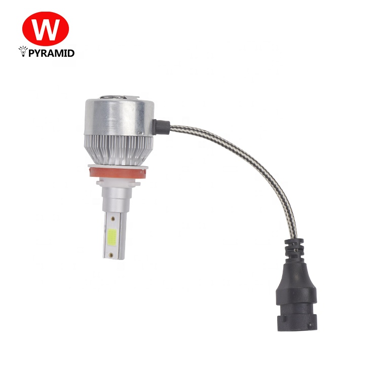 Free sample silver 12-24V 18W led headlight bulb 9007