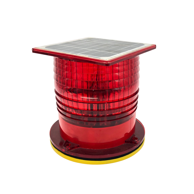 High efficiency 1.2kg mi low intensity solar aircraft warning lights