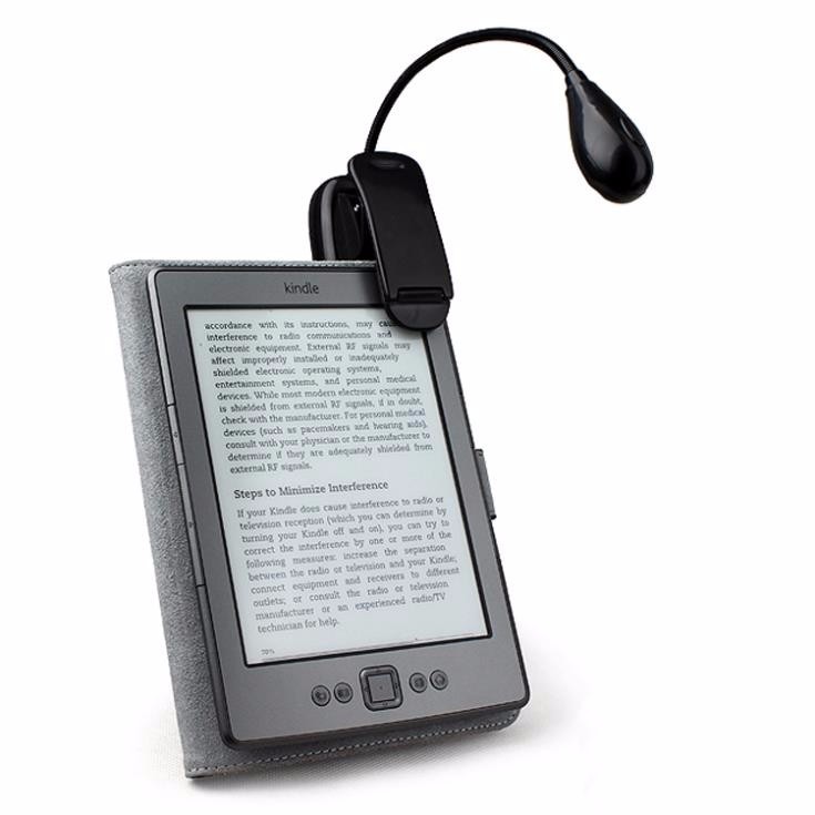Mini Flexible Clip-On Bright Book Light Laptop White LED Book Reading Light Lamp