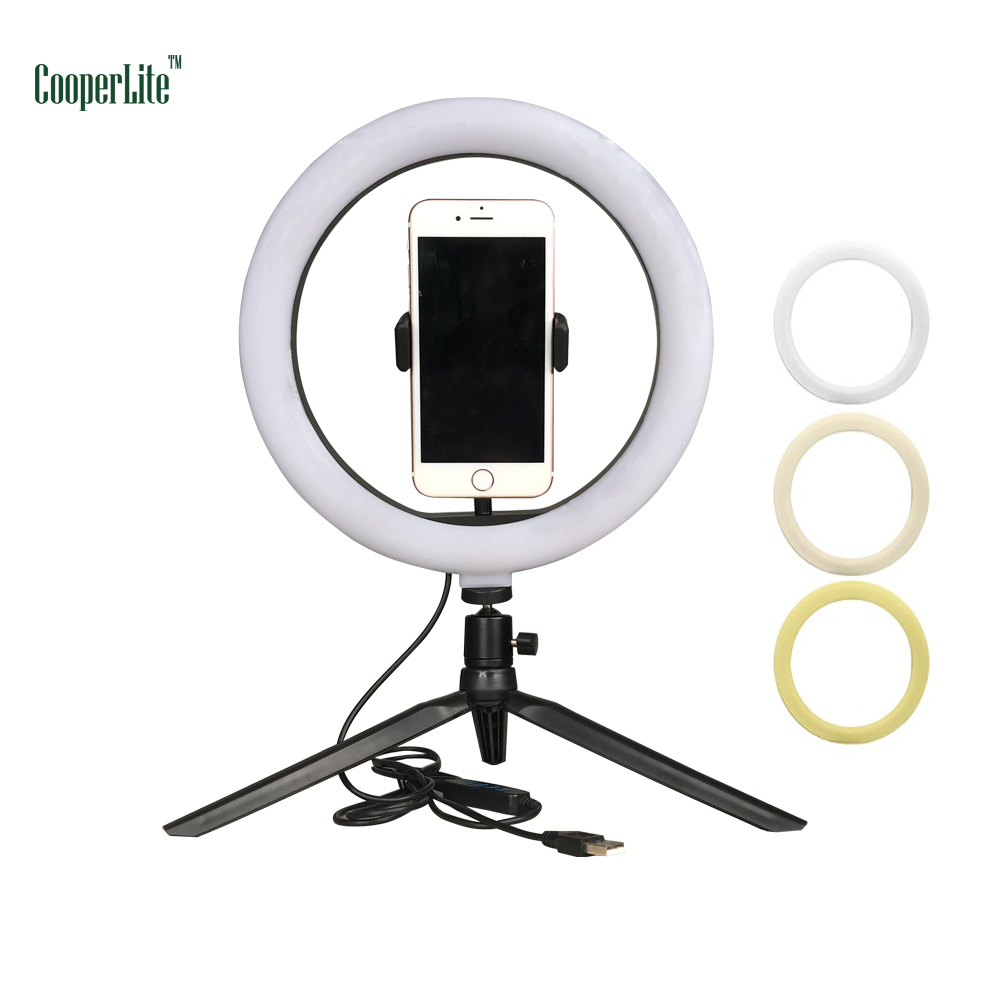 6 16cm dimmable led studio ring light