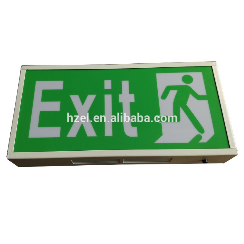 Emergency Battery Backup Fire-Retardant ABS Polyester Base LED Emergency Light Exit Sign