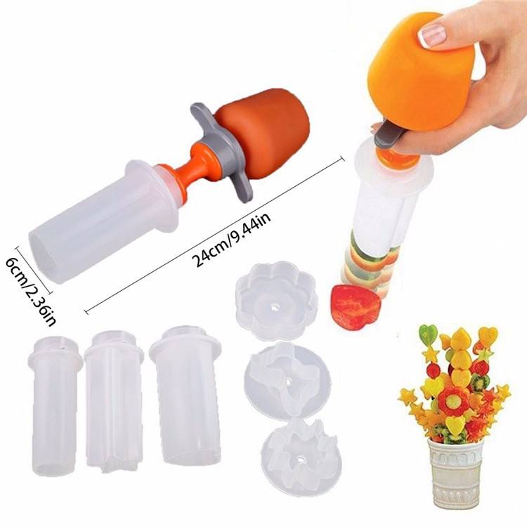 Creative Kitchen Pop Tools Plastic Vegetable Fruit Shape Cutter Slicer Veggie Food Chef Snack Cake Decorator