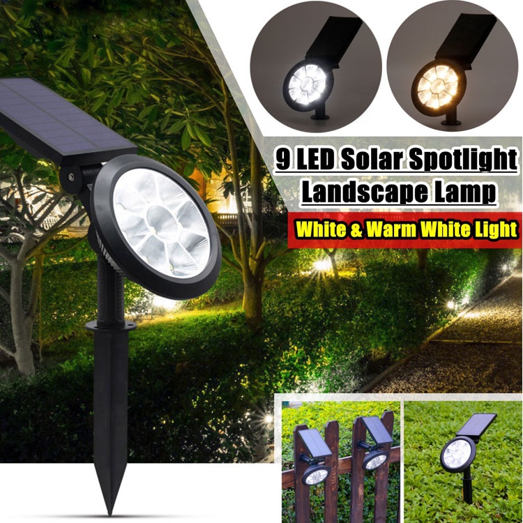 Waterproof Spotlight 9LED Outdoor Solar Decoration Garden Spot Light