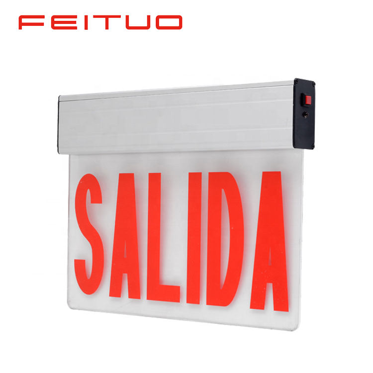 Export aluminum housing durable emergency exit sign