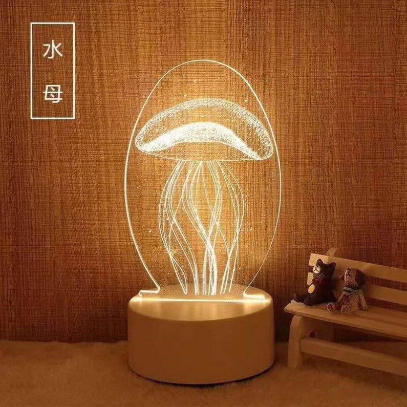 3D illusion led night light base decorative light for kids