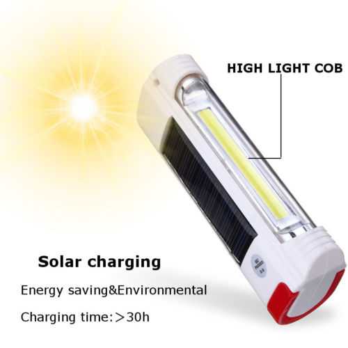 NEW factory hot cob usb solar  rechargeable  flashlight  For Sell