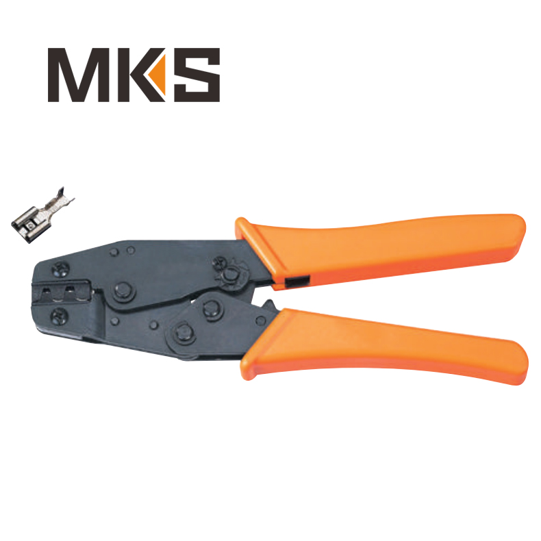 HS-11011 yellow mini european crimping tool for 17-13AWG 1.0-2.5mm2 non-insulated tabs and receptacles