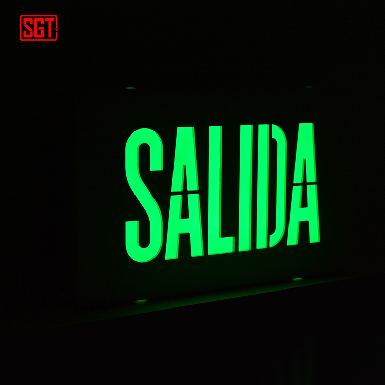 South America exit lamp emergency exit light sign led salida exit sign