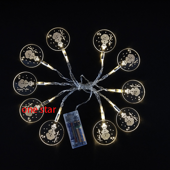 Acrylic Figure Led Christmas Decorative string light Lights battery operated