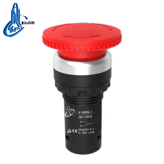 SB27-CS545 waterproof cover ip67 red mushroom emergency stop switch 300v