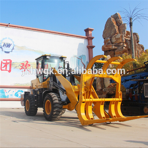 Mini log loader HW wheel loader with log grapple