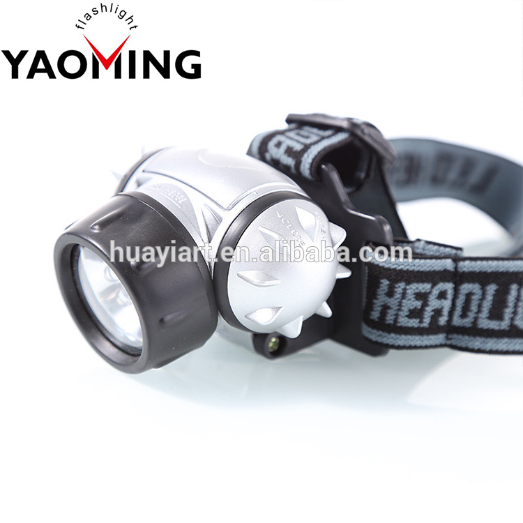 Cheapest 7 LED Plastic Headlamp for Camping and Hiking