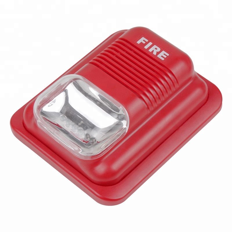 Fire alarm flash light siren in red 24V for fire alarm