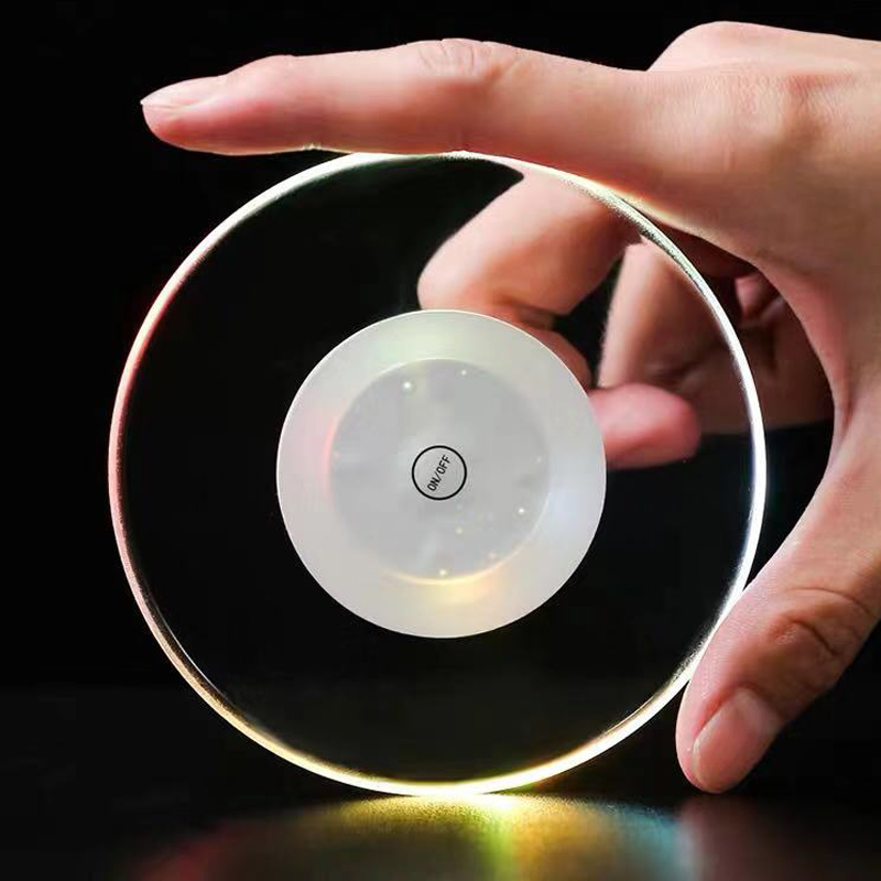 New Products Colorful Round Led Disk Coaster