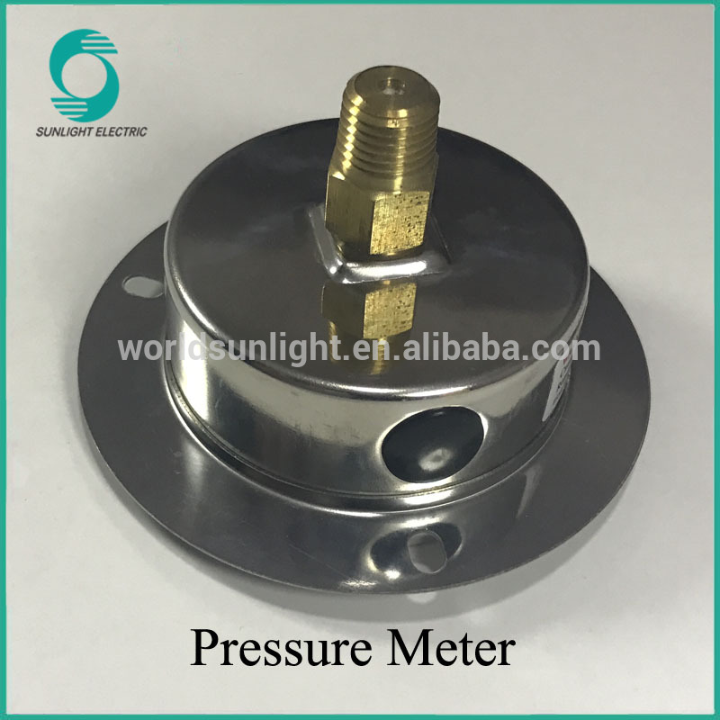 YN60ZT 2.5 inch 60mm 0-15MPA anti-shock seismic glycerine oil filled Pressure Gauge with back connection