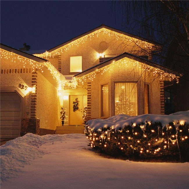 led color chan icicle led curtain fairy string light fairy light 300 led Christmas light for Wedding home garden party decor