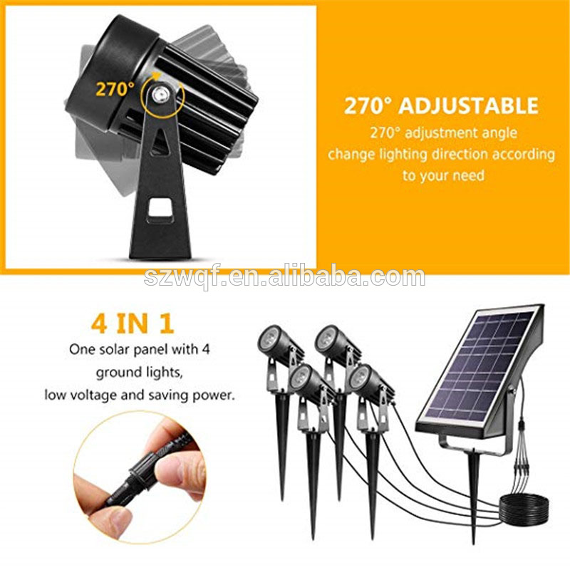 Waterproof Landscape LED Solar Garden Spotlight / Solar Landscape Path Light