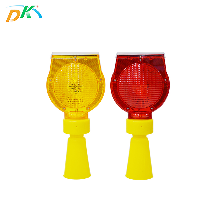 DK led outdoor IP65 solar power traffic roadway barricade warning strobe light