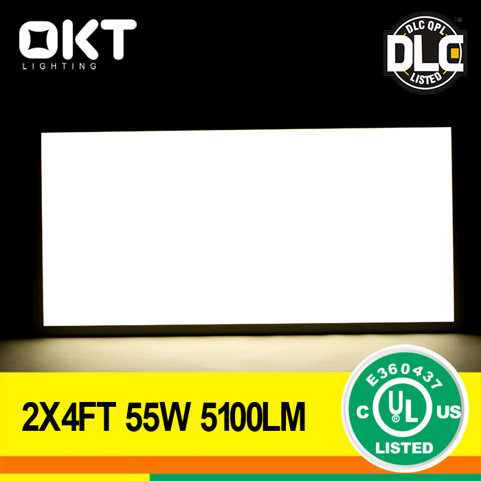 Daylight 5000K 2x4 flat panel led cul dlc listed,100-277v input