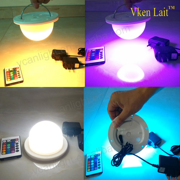 Cordless battery powered rechargeable Lamp parts for cube ball