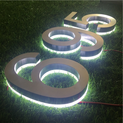 3D illuminate metal led pcb custom letter banner led marquee letter signage letters halo letters for store logo