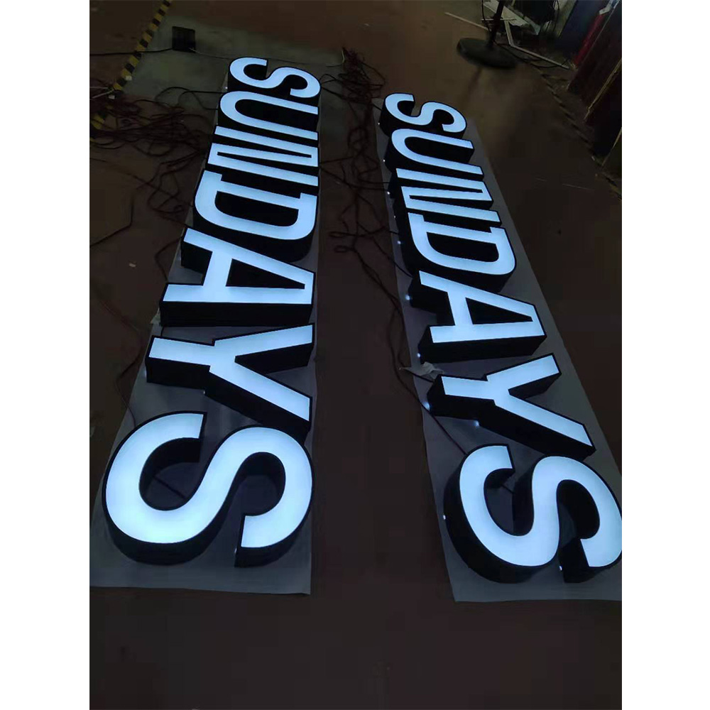 Custom Wall mounted stainless steel based Have trim LED dentist Channel letter for outdoor or indoor shop name such as dentist