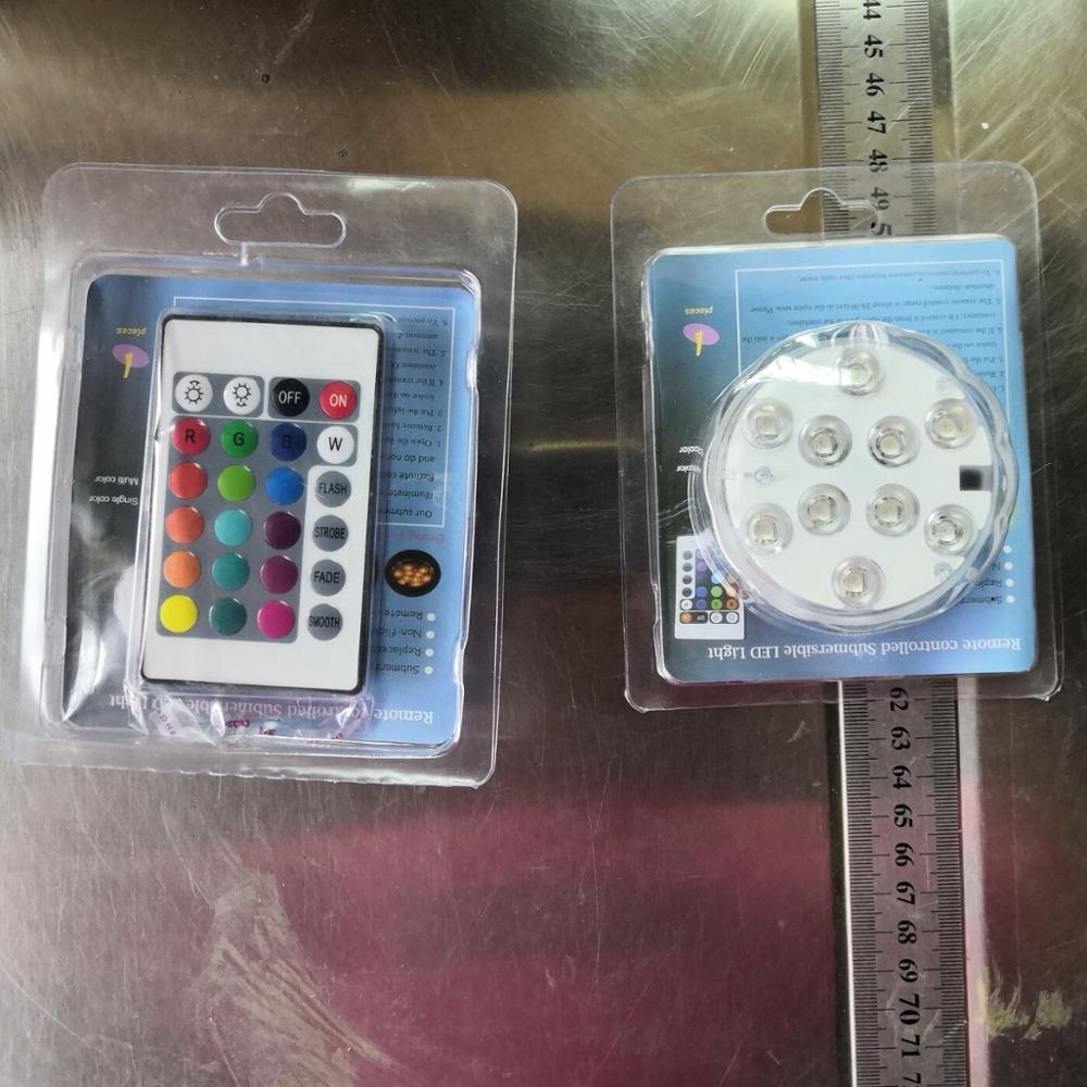 Battery Operated 10 LED RGB Underwater Light Submersible Waterproof Swimming Pool Light
