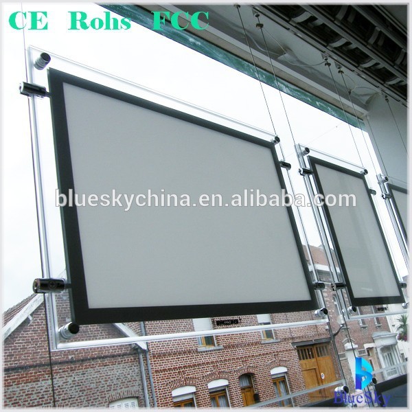 Factory bulk sell! A4 size PMMA sheet LED acrylic photo frame for window LED display advertisement