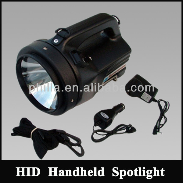 Rechargeable 55W 100W Halogen Handheld Spotlight for Hunting and Marine,Best Quality Heavy Duty Spotlight