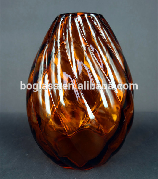 amber color with high quality glass lamp shade for hanging lighting