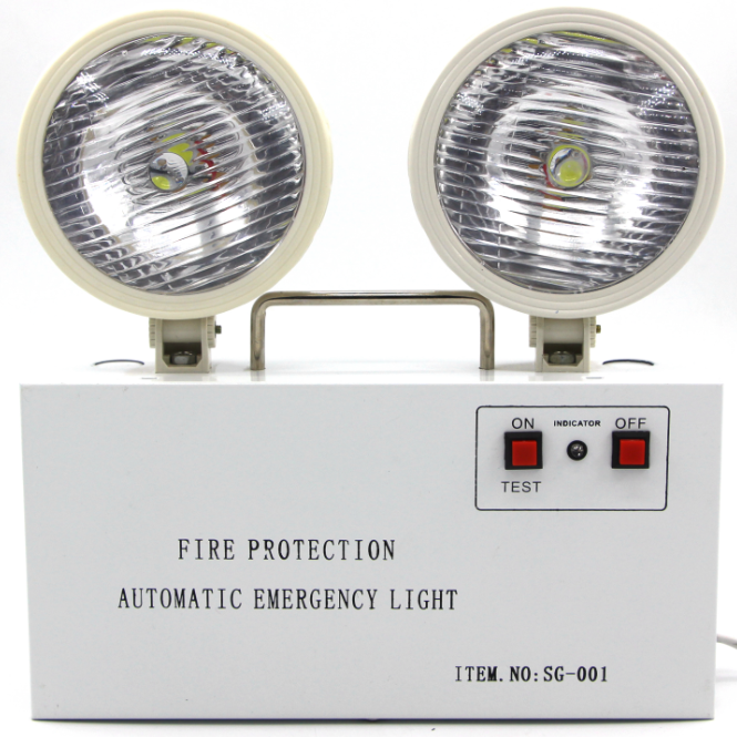 Two spot head 5050 LED rechargeable led emergency light for hotel