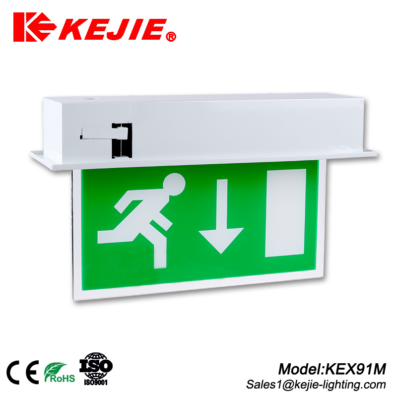 The most popular  low price simple recessed emergency exit sign with CE