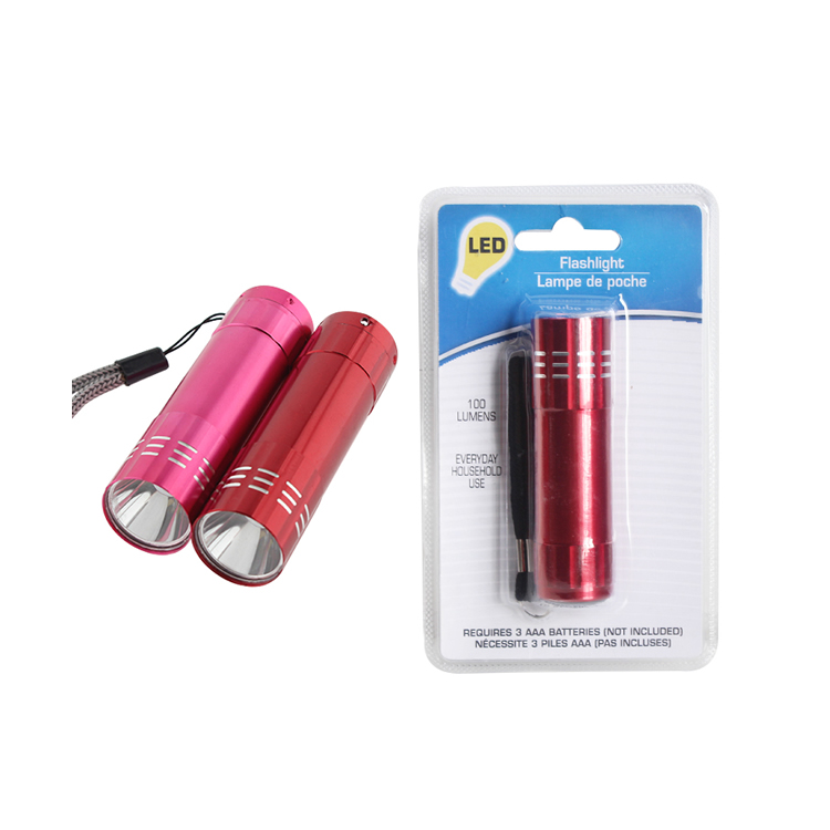 Supermarket hot sale classical mini aluminum led flashlight blister package mini aluminum flashlight